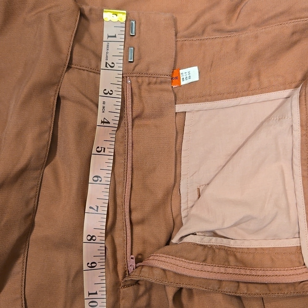 Anthropologie-Cartonniere NWT Belt Front Pants Rose 100% Lyocell-Size 14 - Picture 10 of 16